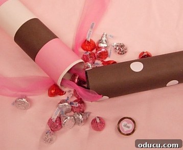 The Art of Wrapping Small Wonders 2 Unique Valentine Gift Wrap made from recycled cardboard tubes.