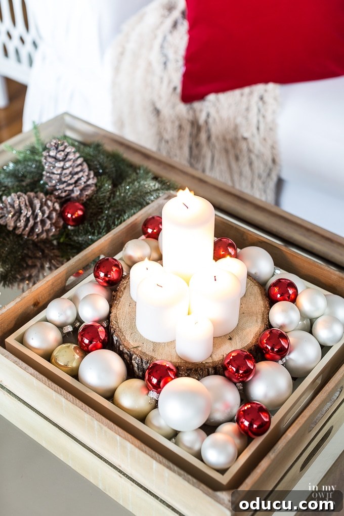 Timeless Christmas Decor with Red White and Greenery 11 christmas-table-top-decorating-idea