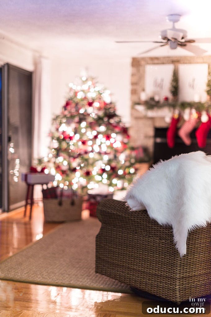 Timeless Christmas Decor with Red White and Greenery 15 christmas-tree-lights-that-twinkle