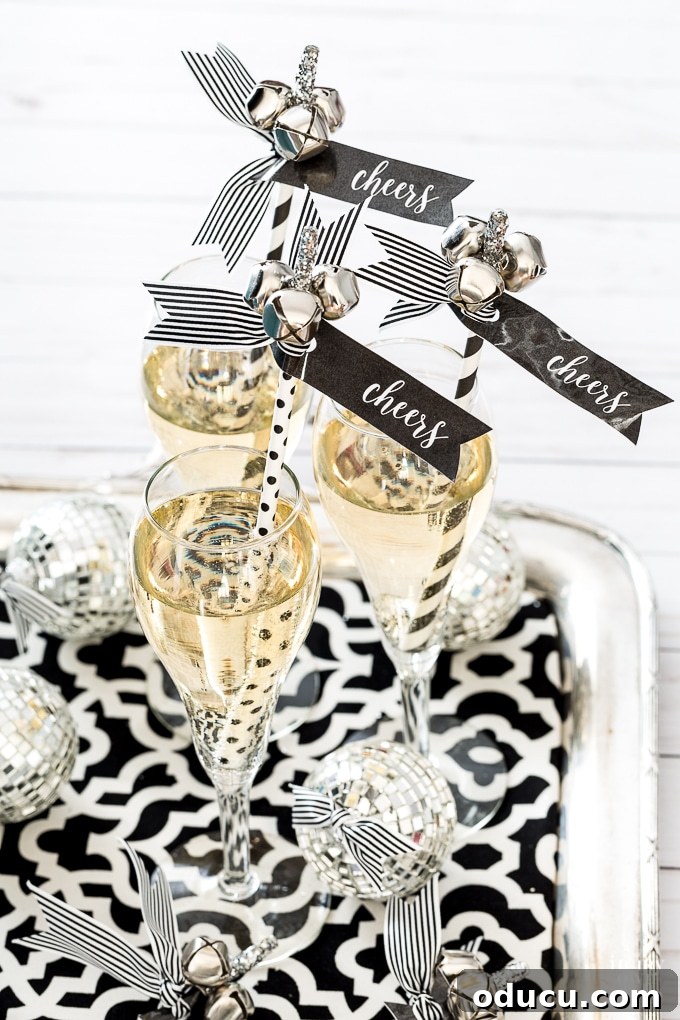 Ring in the New Year with Sparkling Cocktail Stirrers 5 New Year's Eve Decor Ideas