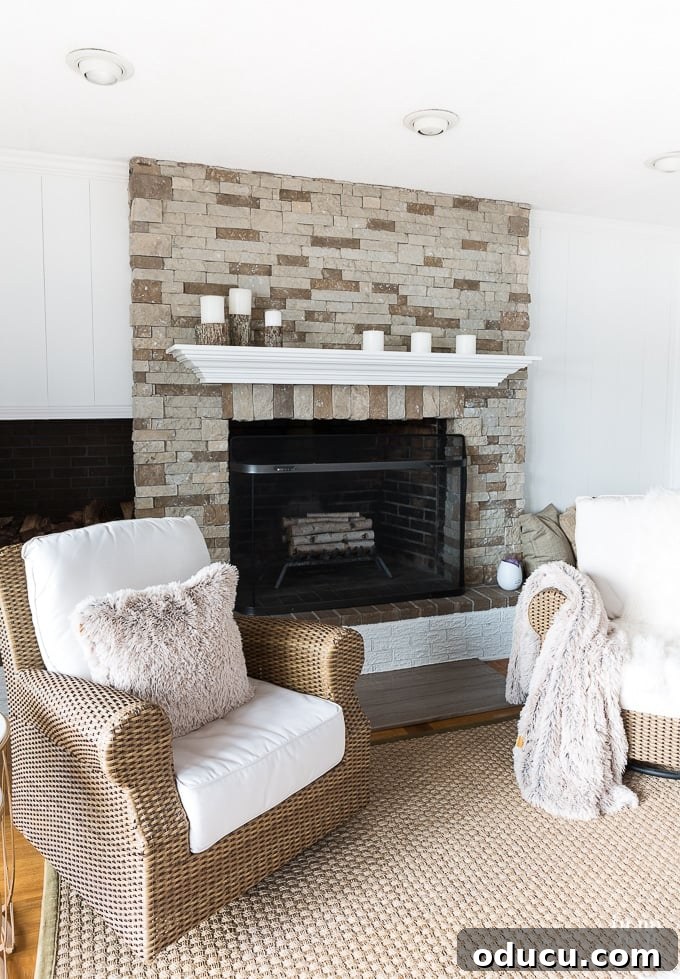 Cozy Winter Interiors: Cultivate Calm and Rejuvenation 4 Bright and airy living room with white sofa and minimal decor