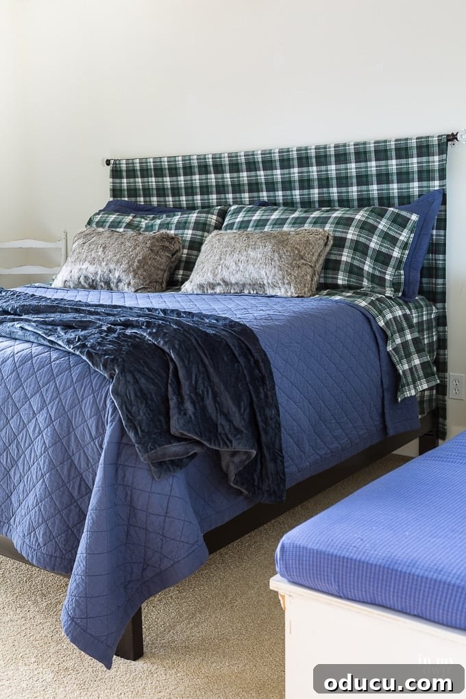 Easy DIY Headboard for Your Guest Space 6 Creative ideas for headboards, including a simple sheet design for seasonal changes