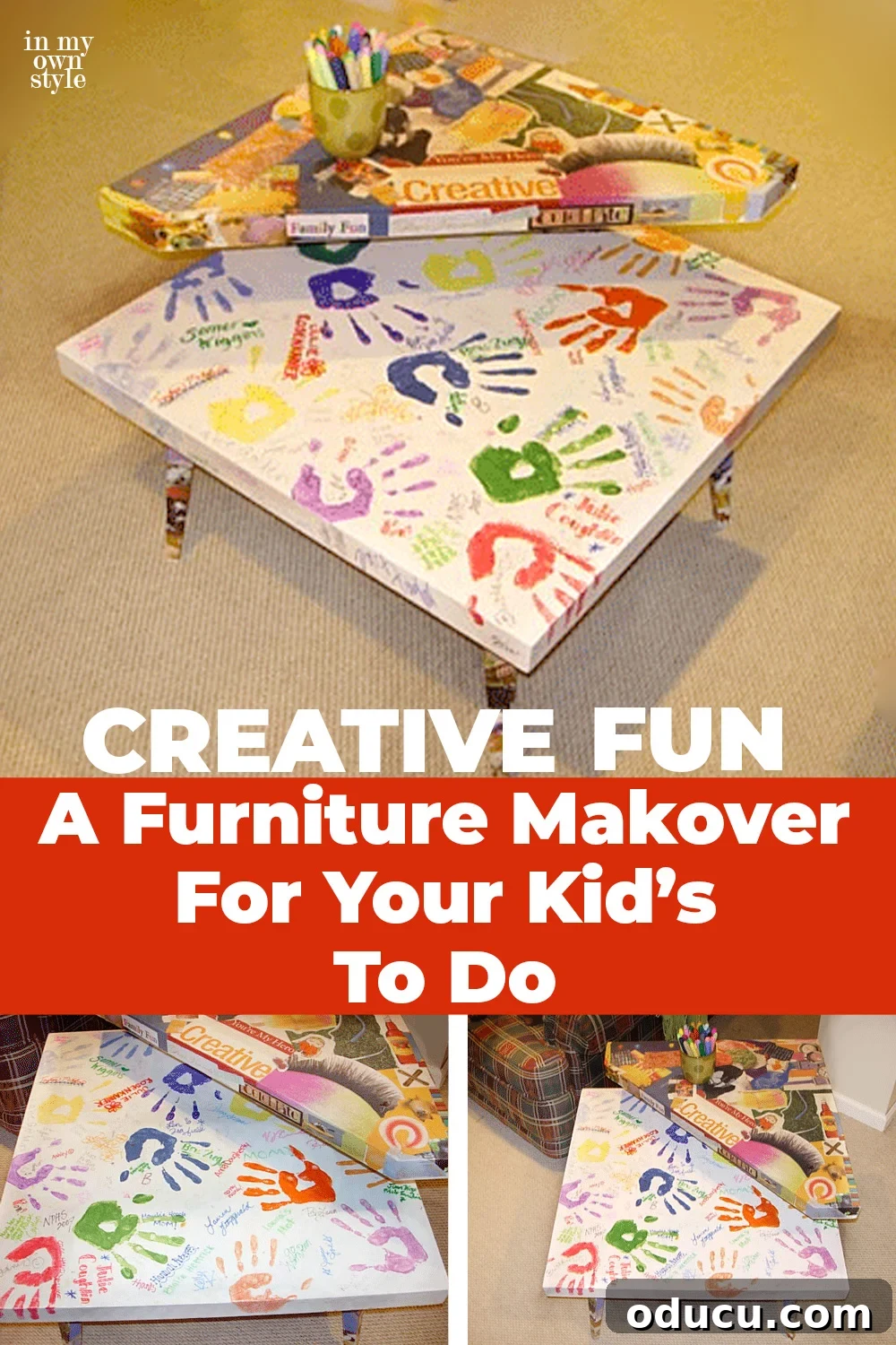 Furniture makeover idea for kids to do - Personalized Decor