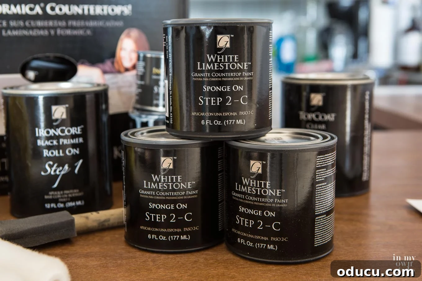 Countertop paint that looks like white marble