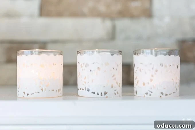 Heartfelt Illumination Valentine Doily Candles 4 Doily candles for enchanting Valentine's Day decorating and home ambiance