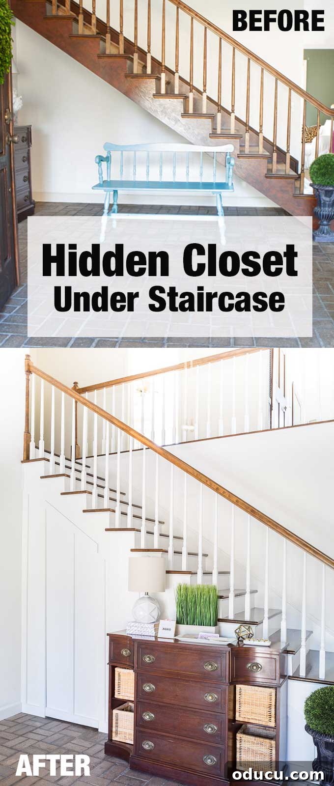 Transform Your Staircase into a Secret Storage Haven 32 How to create a hidden closet under a staircase as well as a hidden door. Under a staircase storage ideas for small homes.