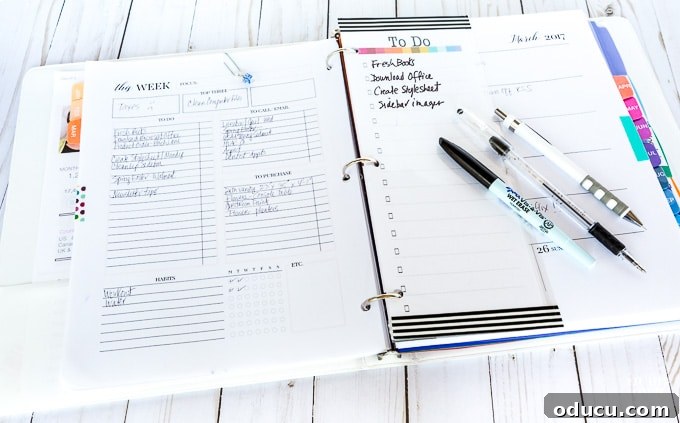 Make your own day planner