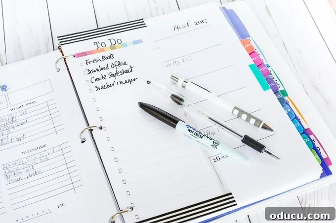 Day planner accessorizes 