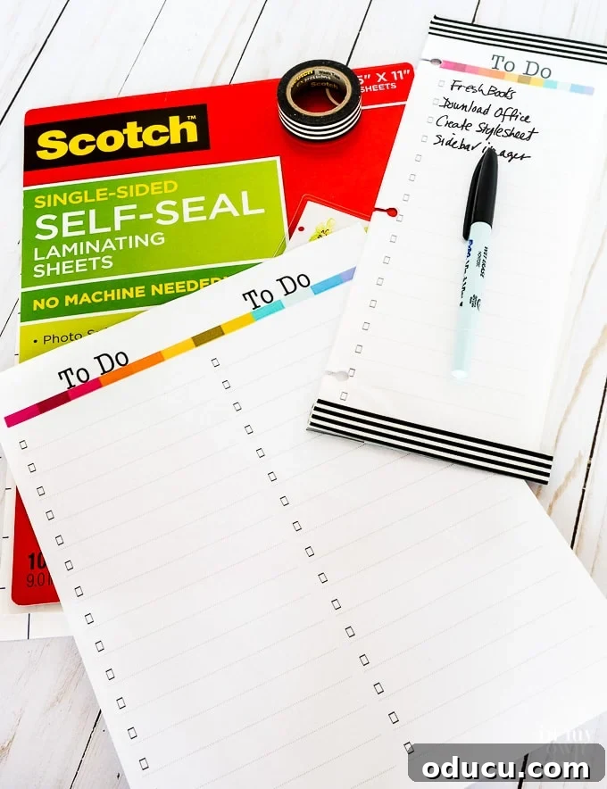 How to make a Planner to do list that can be moved from week to week