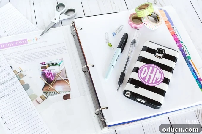 Make your own daily planner using free printables