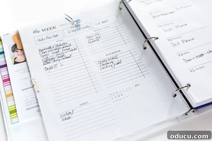Daily planner to customize