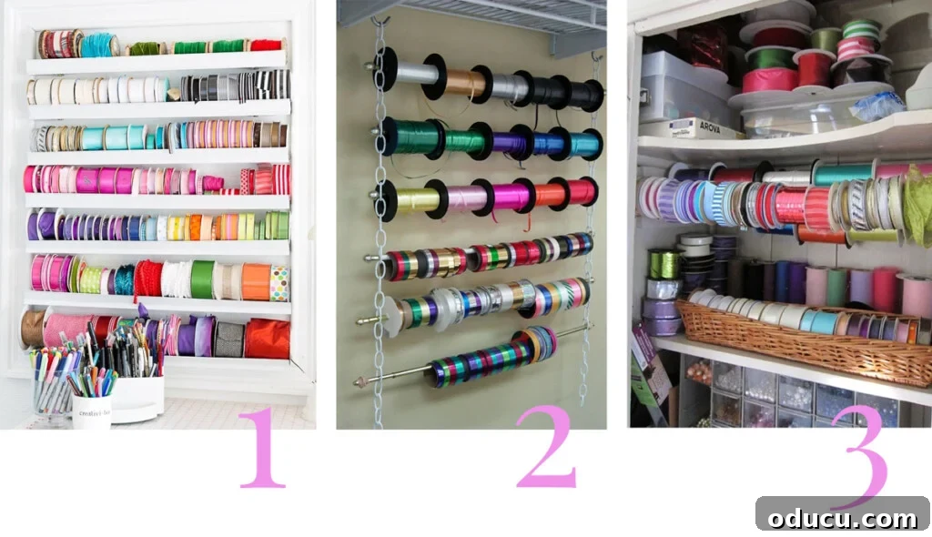 Conquer Ribbon Chaos: Genius Storage for Every Spool 2 3 Different DIY Ribbon Storage Organizers to Make for Craft Rooms