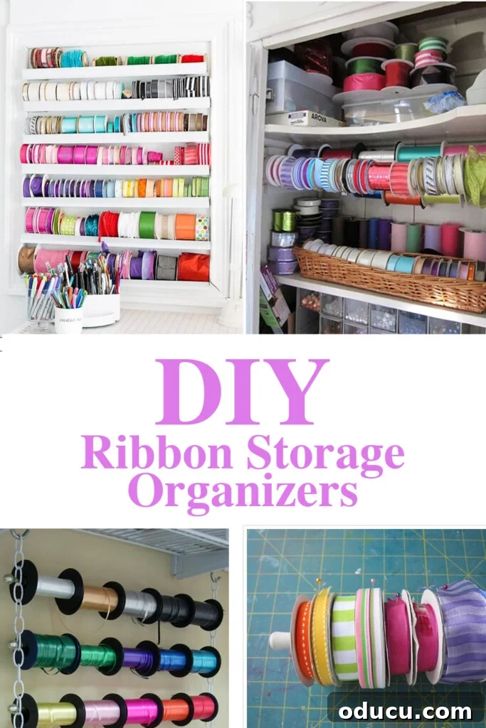 Conquer Ribbon Chaos: Genius Storage for Every Spool 26 Collection of DIY Ribbon Storage Organizing ideas for crafters
