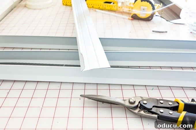 Conquer Ribbon Chaos: Genius Storage for Every Spool 6 Measuring the inside width of the frame for ribbon shelves
