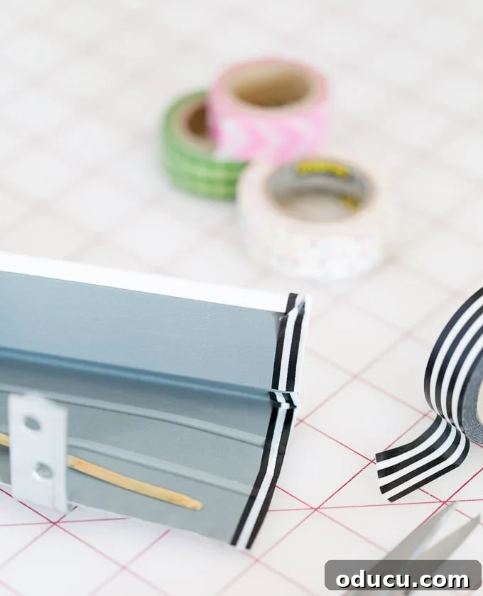 Conquer Ribbon Chaos: Genius Storage for Every Spool 10 Ribbon organizer with washi tape detailing