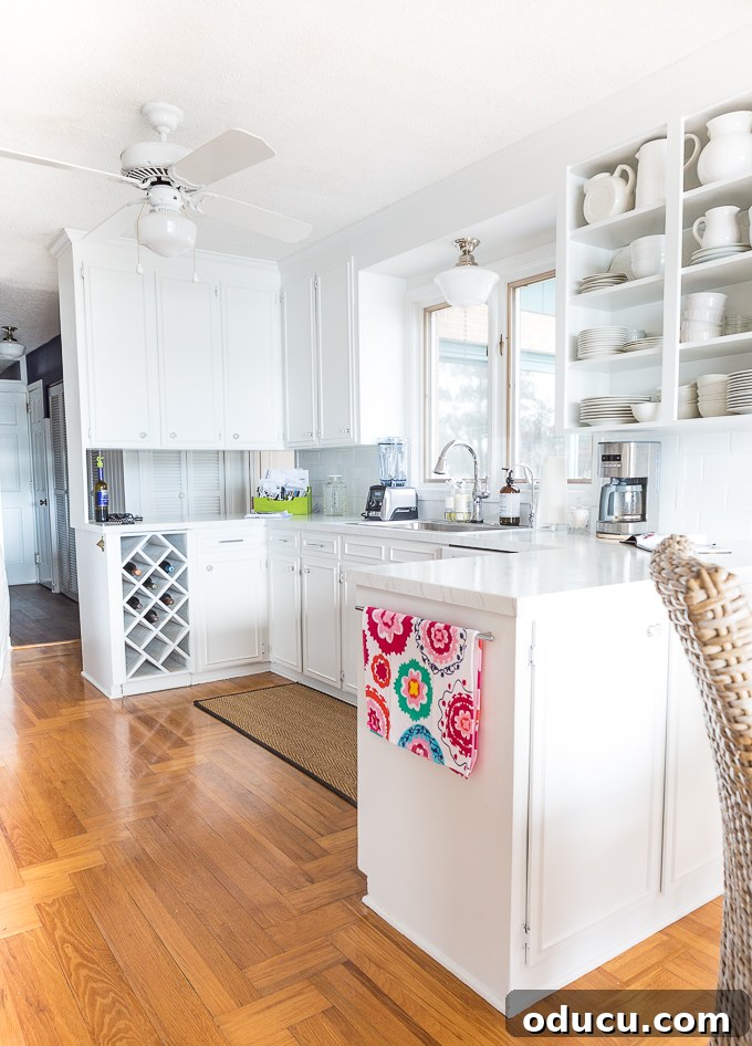 Vintage Schoolhouse Kitchen Light 9 DIY kitchen makeover on a budget
