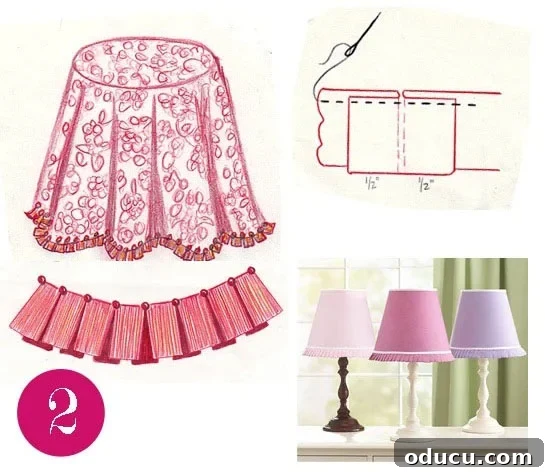 How-to-make-Pleated-Ribbon- A clear 'how-to' illustration on crafting your own decorative pleated trim from ribbon, suitable for enhancing towels, pillows, and other textile projects, adding a refined touch.
