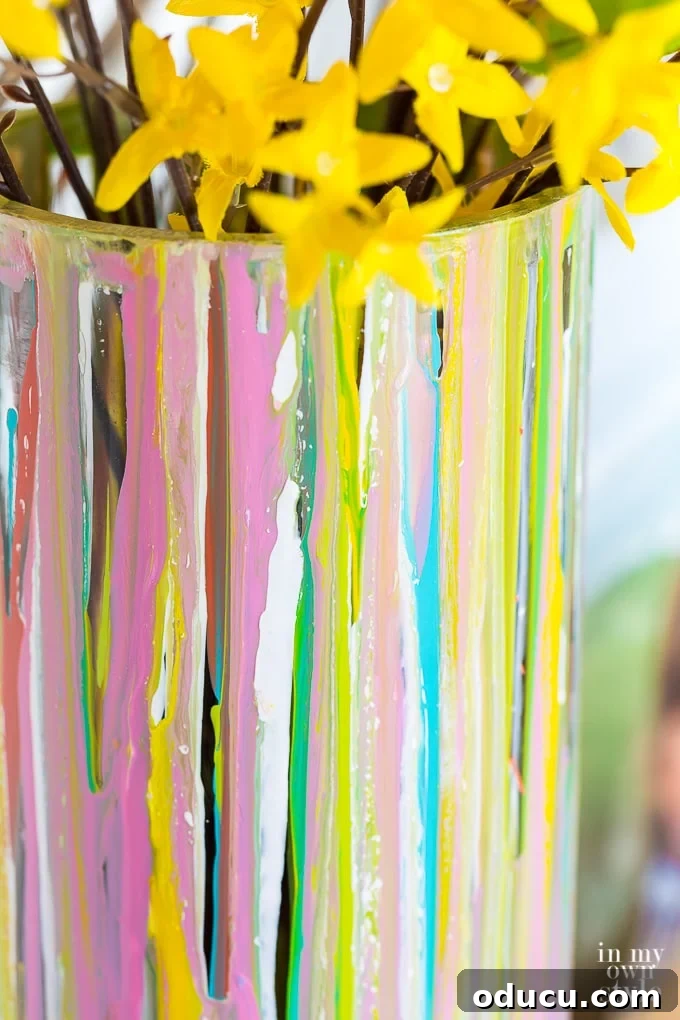 Hand-Painted Glass Vase for Spring Decor 3 Painted glass vase step by step DIY tutorial