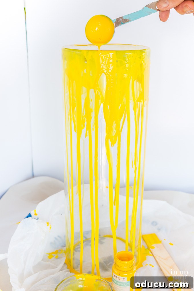 Hand-Painted Glass Vase for Spring Decor 10 Tips and how to tutorial on how to paint glass vases to add color