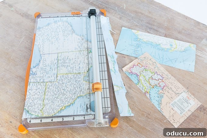 Globetrotting Laundry Room: DIY Map Wallpaper Project 15 DIY map wallpaper step by step tutorial