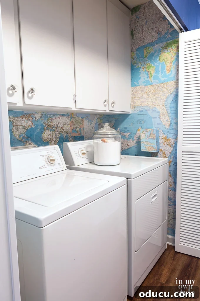 Globetrotting Laundry Room: DIY Map Wallpaper Project 3 How-to-use-maps-as-wallpaper-when-decorating-a-home