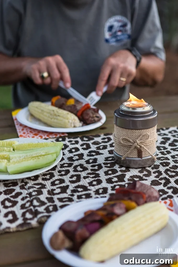 Your Secret Weapon for Stellar Outdoor Parties 7 TIKI Brand tabletop firepieces add ambiance and warmth to any outdoor setting, making parties more inviting.