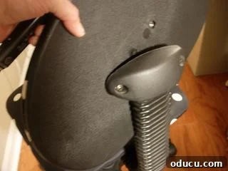 Separating Chair Back Components Detailed instructions on how to take the back off an office chair for upholstery