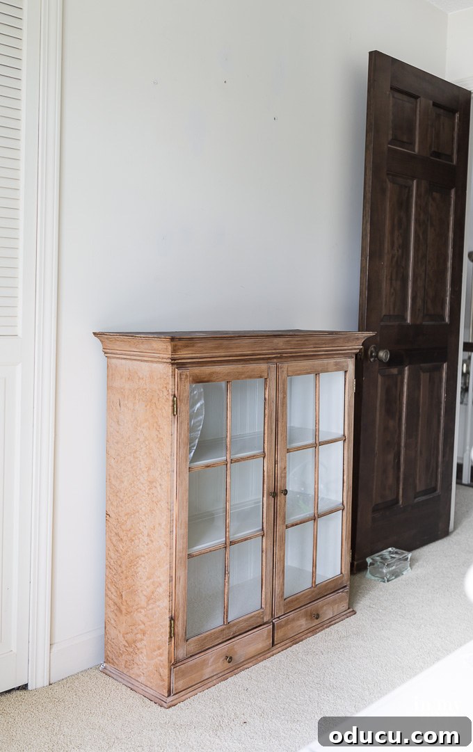 Elevate Your Furniture with Bun Feet 4 Guide on how to makeover a china cabinet into a sideboard using bun feet for an elegant transformation