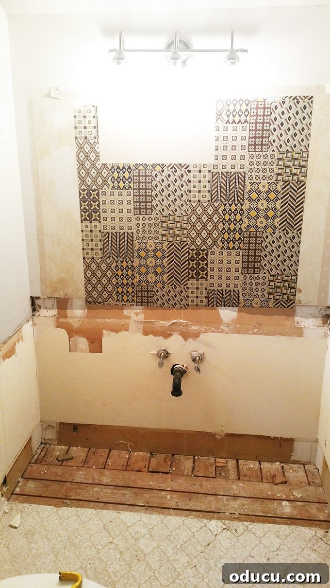 The Ultimate Small Bathroom Glow-Up 5 demo-day-in-the-bathroom