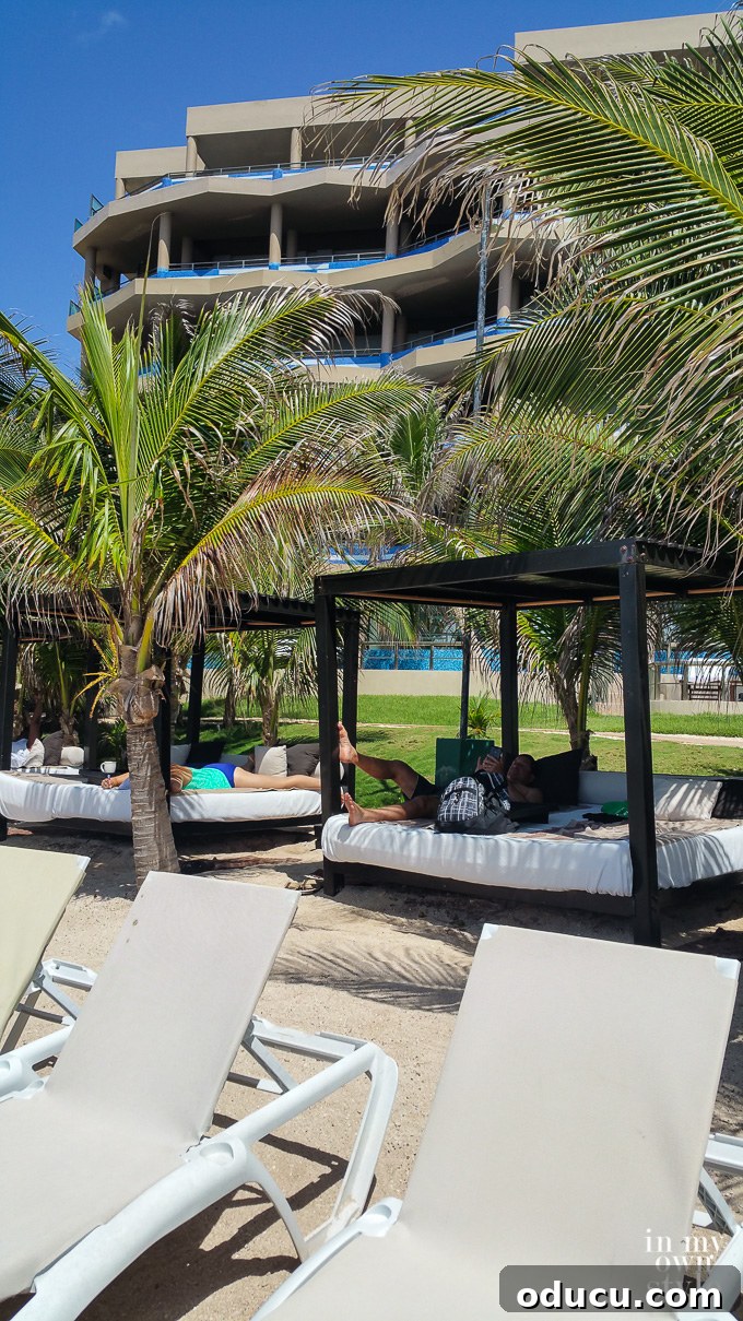 A Taste of Heaven: El Dorado Seaside Suites Mexico 11 El Dorado Seaside Suites resort on the Riviera Maya, beach beds lining the shore
