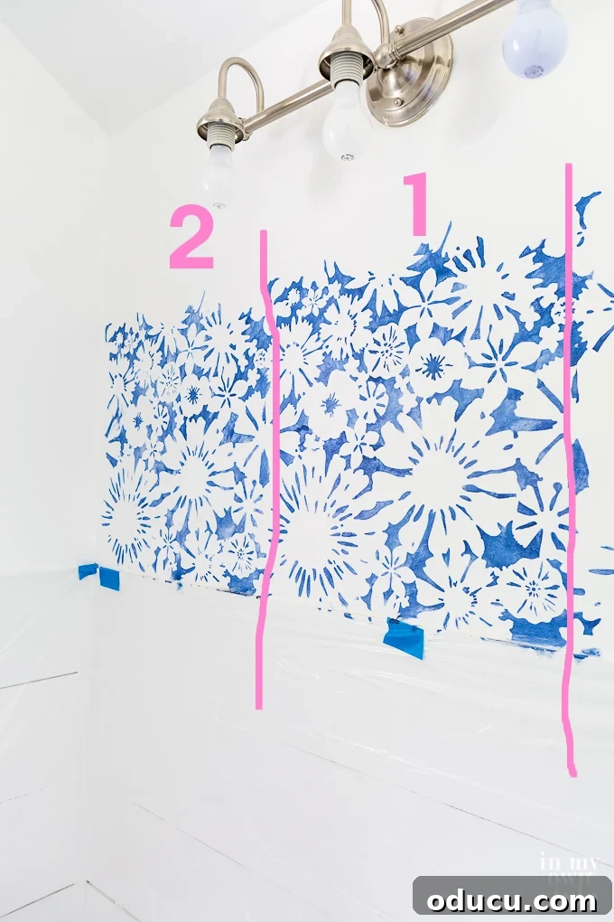 Achieve the Faux Wallpaper Look with Paint and Stencils 15 Understanding registration marks for perfect stencil alignment and pattern flow