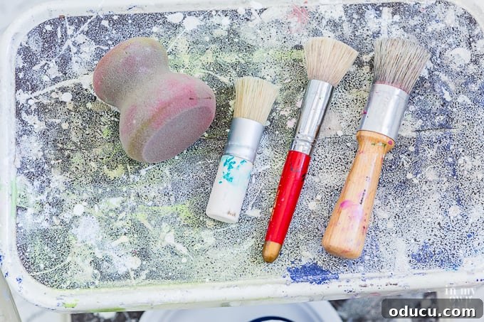 Achieve the Faux Wallpaper Look with Paint and Stencils 9 Essential stencil brushes for wall stenciling projects