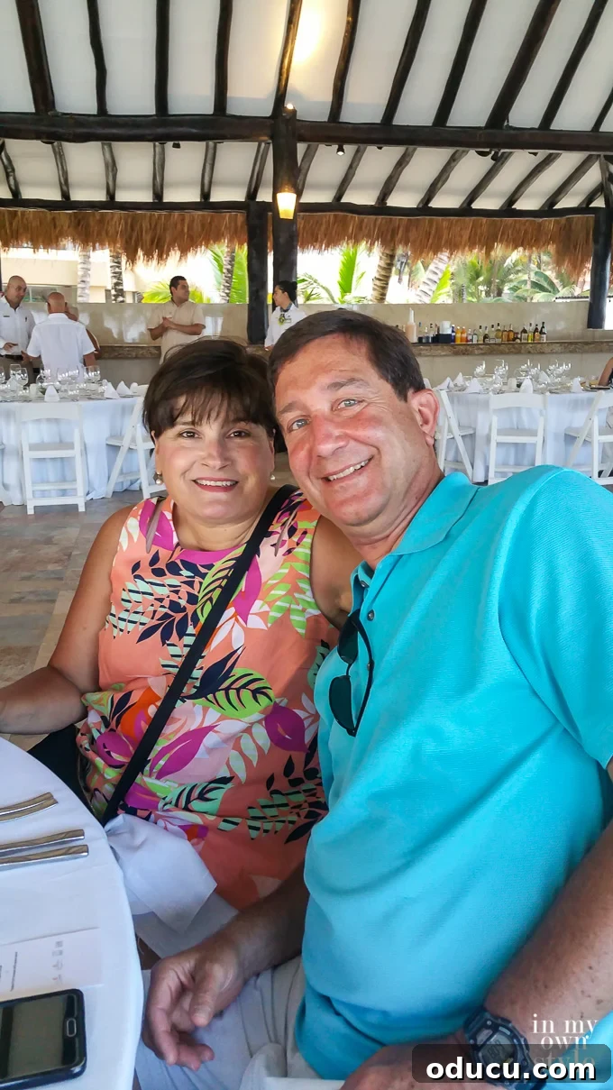 Wanderlust and Wardrobes 11 Diane from In My Own Style with her husband, enjoying a relaxed moment, showcasing natural and radiant skin.