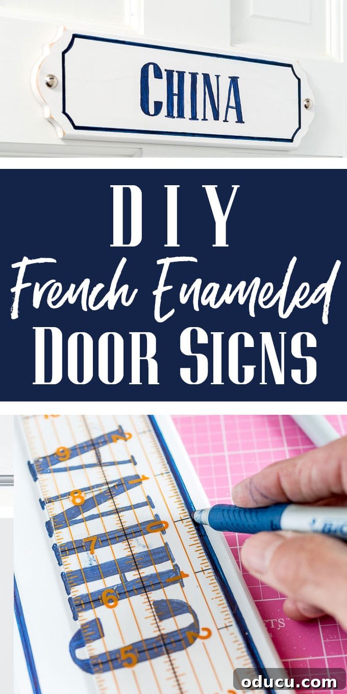 Chic French Inspired Door Plaques 19 Collection of DIY French Enameled style signs for home decor ideas