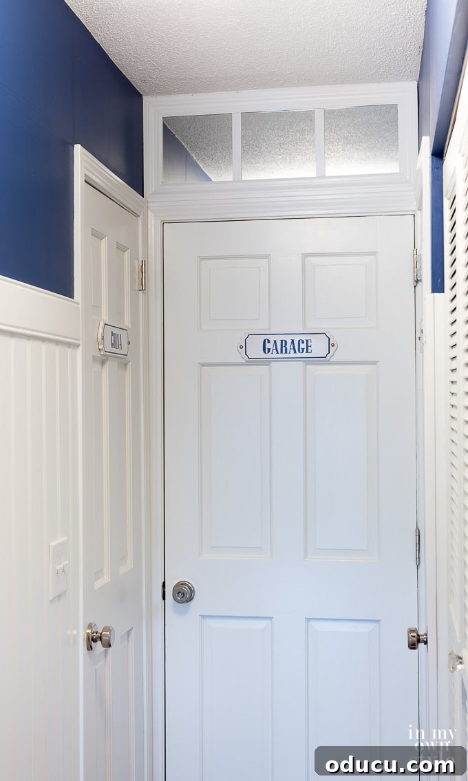 Chic French Inspired Door Plaques 6 DIY faux French enameled sign for the China closet