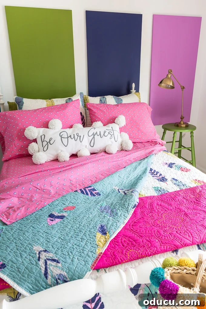 Craft a Custom Pom Pom Pillow 4 Grandin Road Knock off Be Our Guest pillow