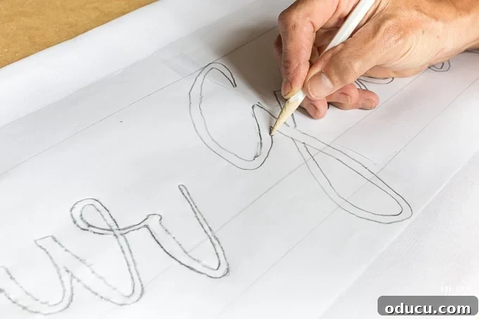 Craft a Custom Pom Pom Pillow 9 How to transfer an decorative image to fabric so you can paint it on the fabric
