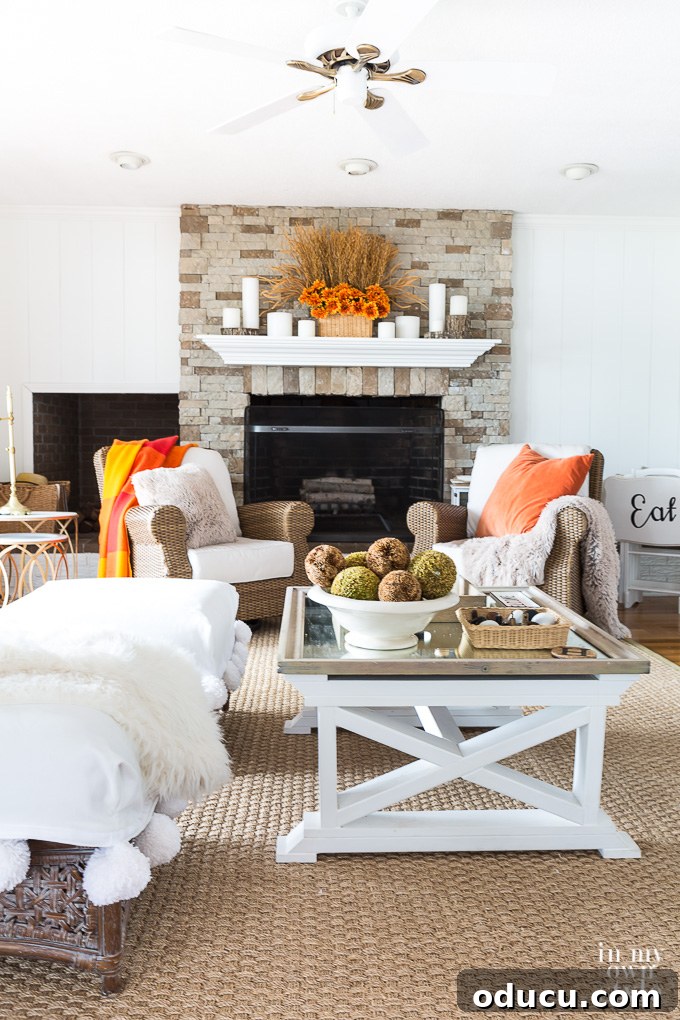 Effortless Autumn Mantel Styling 5 Autumn mantel decorating ideas on a budget with natural elements