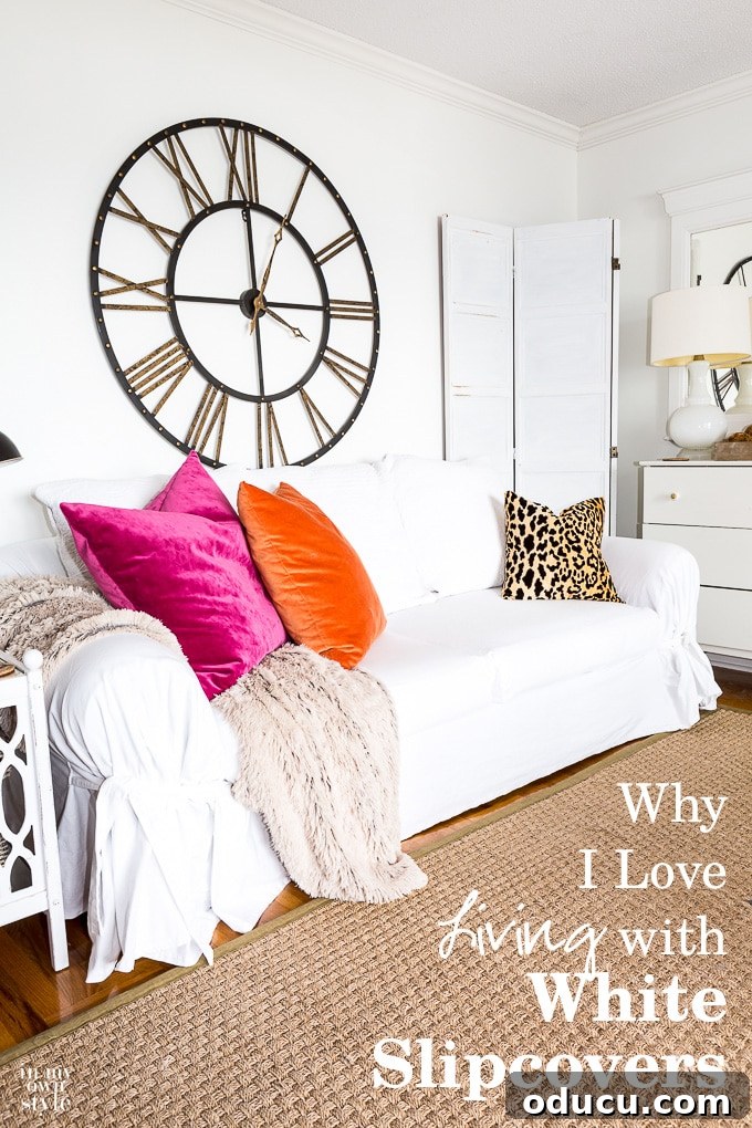Sofa and Recliner Shopping Adventures 6 Why white slipcovers are a joy to live with and easy to clean for a fresh home