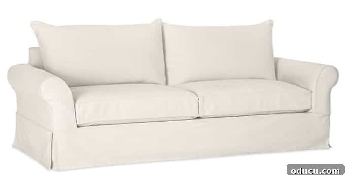 Sofa and Recliner Shopping Adventures 7 Pottery Barn Comfort Roll Arm Sofa with Down Blend fill - A top choice