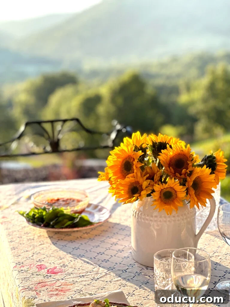 Make The Most Of September 2 A beautiful arrangement of sunflowers in a white pitcher, symbolizing the transition from late summer to early fall.