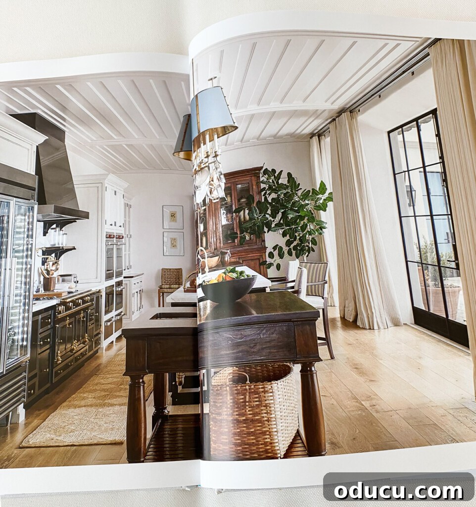Make The Most Of September 11 A photograph of a modern rustic kitchen from a book, inspiring home decor ideas.