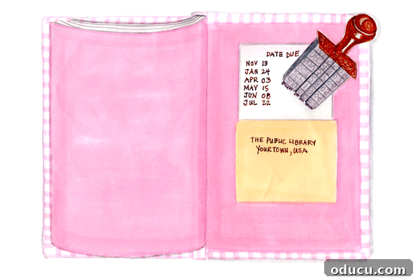 Make The Most Of September 10 A vintage illustration of a library book with a date stamp, evoking a sense of timeless knowledge.