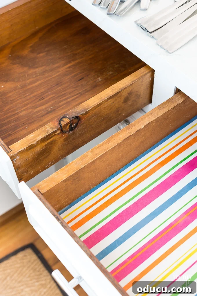 Cutting perfect drawer liners for kitchen drawers how-to-cut-perfect-drawer-liners-for-kitchen-drawers
