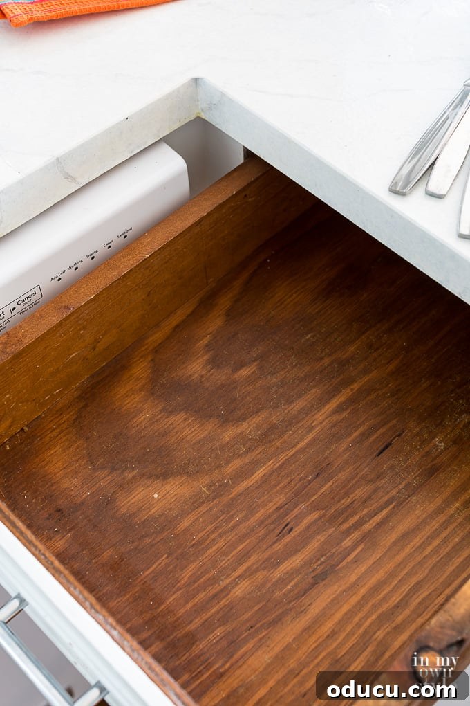 Pre-cut drawer liner ready for application how-to-cut-perfect-drawer-liners-for-kitchen-drawers