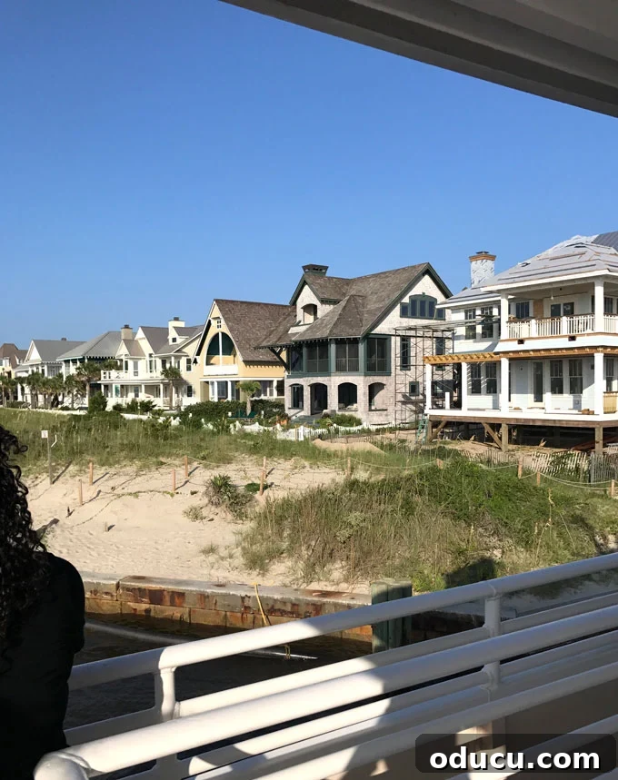 Design Dreams Unveiled at the Southern Living Idea House 2 Ferry arriving at Bald Head Island harbor, North Carolina, a car-free coastal destination