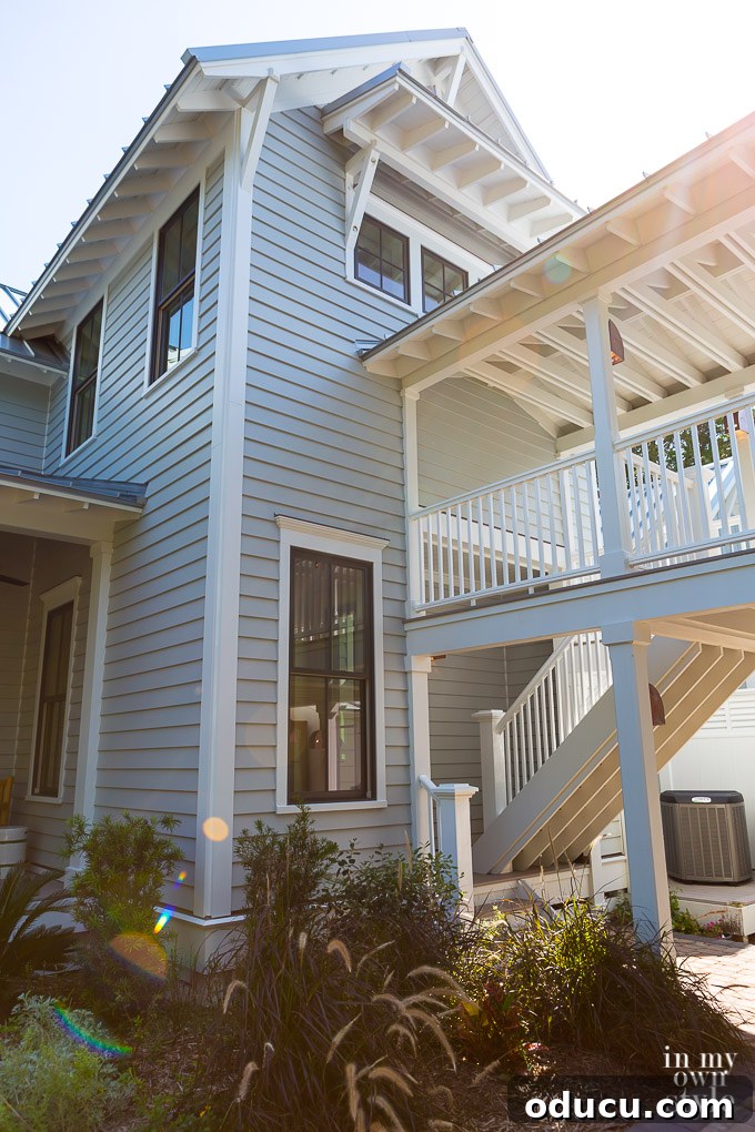 Design Dreams Unveiled at the Southern Living Idea House 13 Exterior of the Southern Living Idea House featuring Light Mist Hardie Siding with crisp white trim