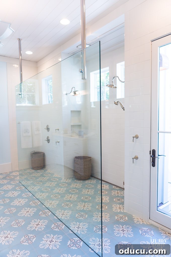 Design Dreams Unveiled at the Southern Living Idea House 29 The luxurious master bath glass shower at the Southern Living Idea House 2017, showcasing elegant design
