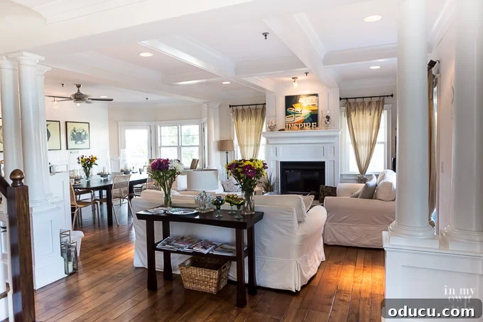 Design Dreams Unveiled at the Southern Living Idea House 10 The main entrance and inviting foyer of The Inn at Bald Head Island, showcasing open-plan design