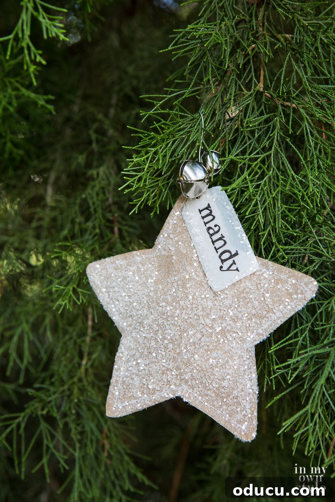 Hidden Treasure Star Ornament for Christmas 2 Paper Star Christmas Ornament to Make. Name on ornament says Mandy.